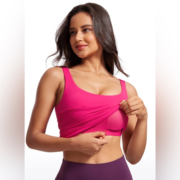 Butterluxe Waist Length Built-in Bra Tanks U Neck - Picture 3 of 5